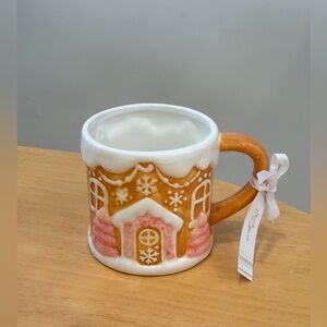 New gingerbread house hand painted Christmas mug